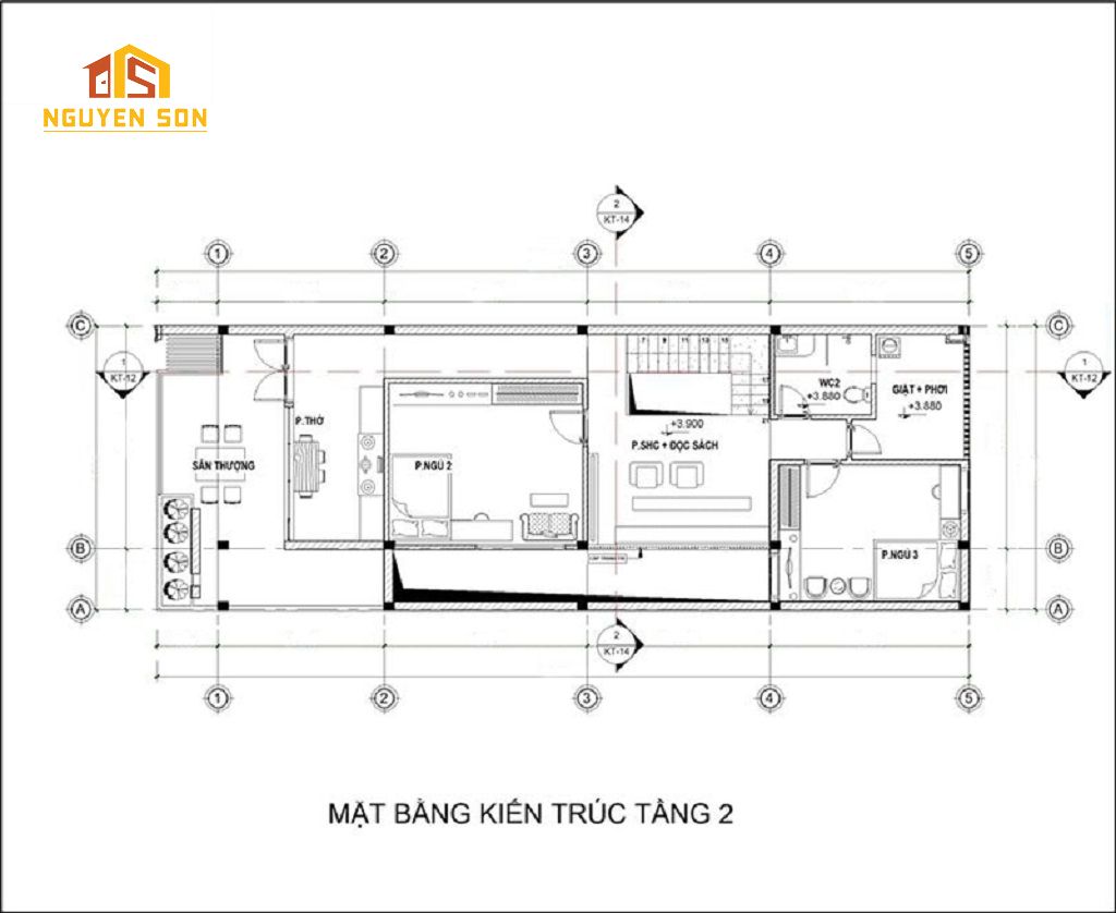 Thiết kế mẫu nhà ống 2 tầng 3 phòng ngủ nhà chị Trang ở quận 6 