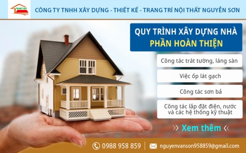 Quy trình xây nhà – Xây dựng phần hoàn thiện